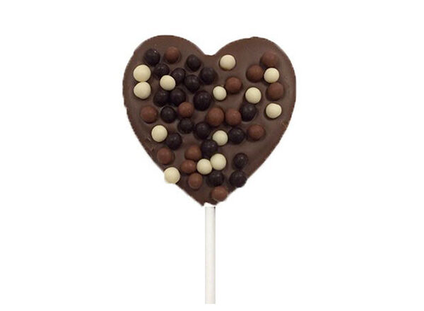 Sucette Coeur Chocolat au Lait