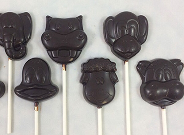 Sucette Animaux au Chocolat Noir