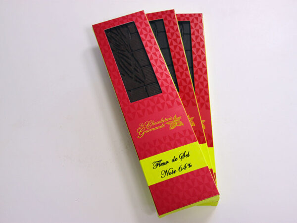 Tablette de chocolat noir 64% Fleur de sel
