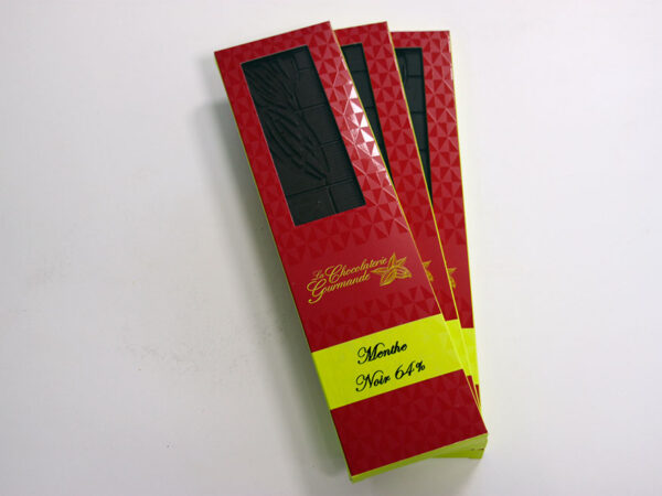 Tablette de chocolat noir 64% Menthe