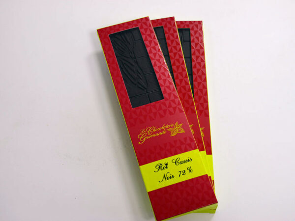 Tablette de chocolat noir 72% Roi cassis