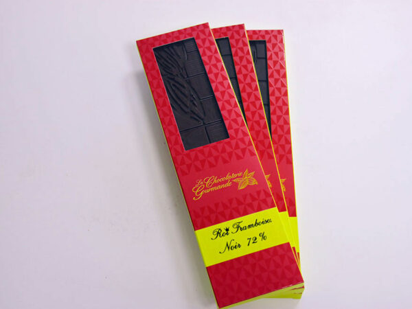 Tablette de chocolat noir 72% Roi framboise